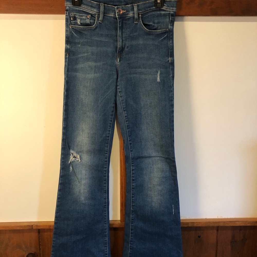 Bell bottom high waisted stretchy jean